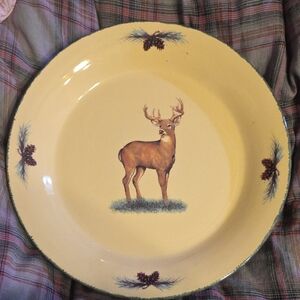 Rustic Yellow Deer Dinner Plate